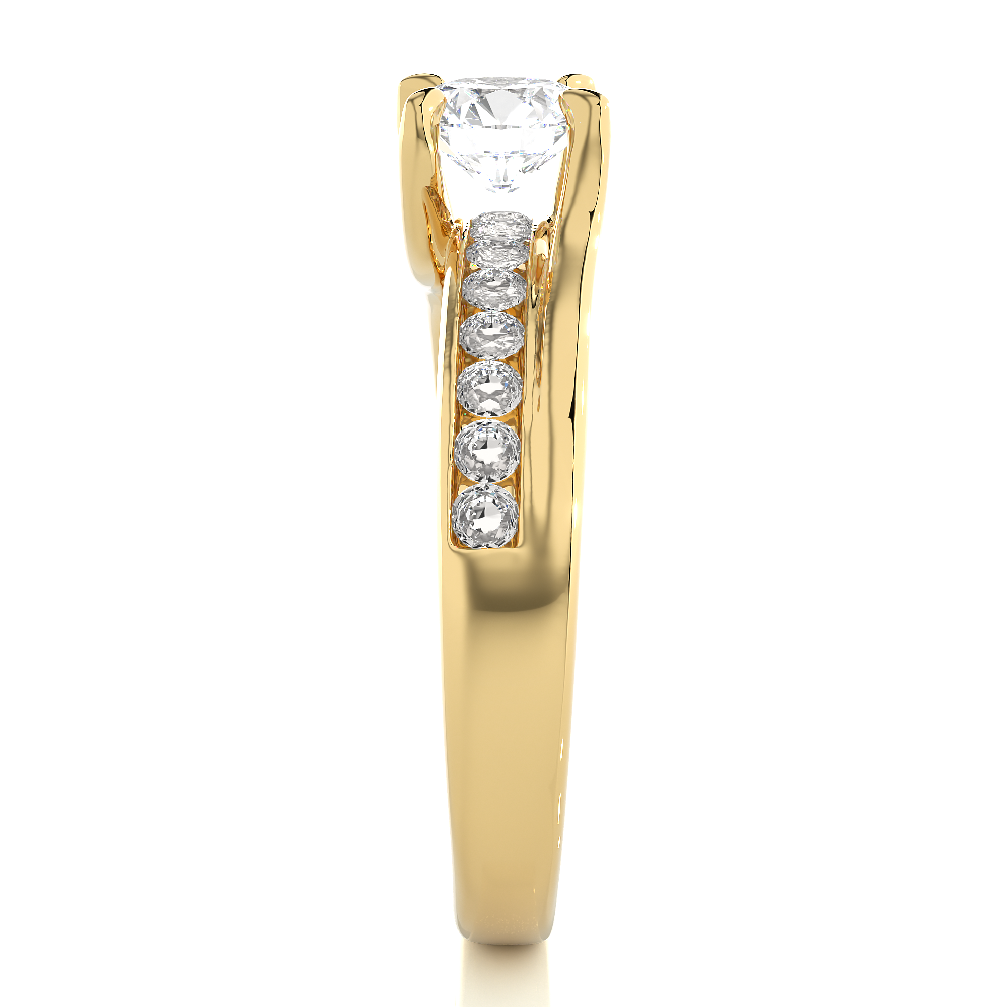 0.96 Carat G Color VS1 Clarity Diamond Studded Natural Diamond Ring.